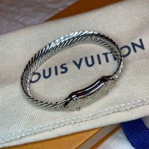 Silver Toned Louis Vuitton Bracelet